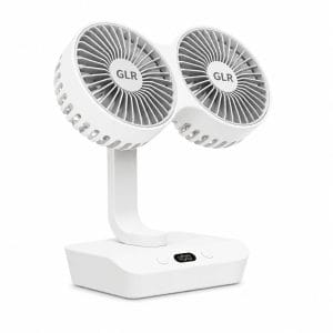 GLR Çift Başlı Masaüstü Şarjlı Fan HR001