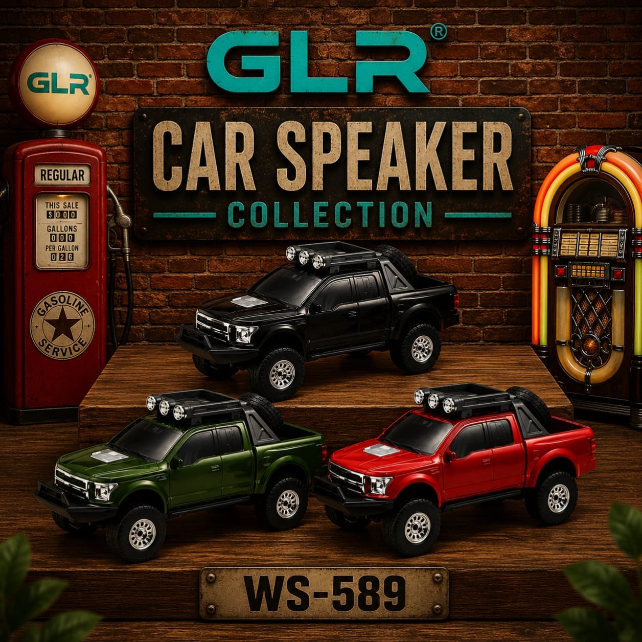 Glr_Tech WS-589 Of Road Kamyonet Tasarımlı Bluetooth Hoparlör - Görsel 2