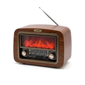 GLR NS-904BT Nostaljik Şömine Görünümlü Bluetooth Radyo Hoparlör