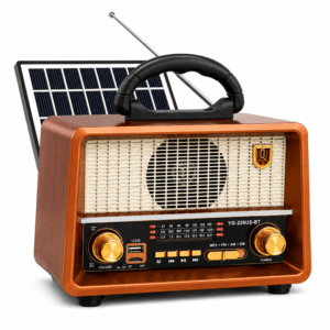 GLR YG-226US-BT Solar Panelli Nostaljik Görünümlü Bluetooth Radyo Hoparlör