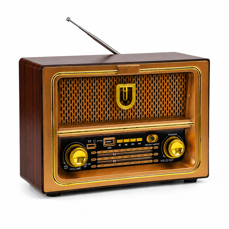 GLR YG-220BT Nostaljik Görünümlü Bluetooth Radyo Hoparlör