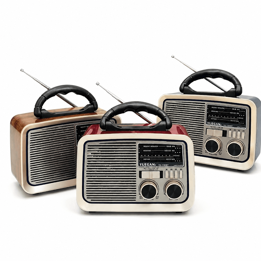 GLR YG-1182BT Nostaljik Görünümlü Bluetooth Radyo Hoparlör - Görsel 2