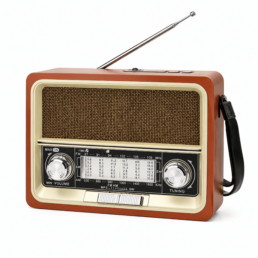 GLR YG-2111 Led Fenerli Nostaljik Görünümlü Bluetooth Radyo Hoparlör