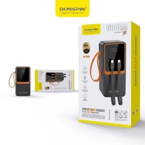Dunspin DS-W30 Dijital Göstergeli 50000 mAh Dahili Kablolu 22,5W Powerbank