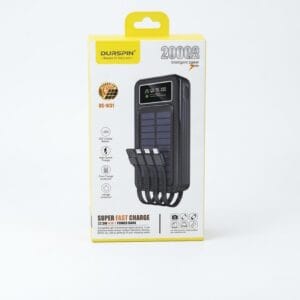 Dunspin DS-W31 Dijital Göstergeli 20000 mAh Solar Panelli 22,5W Powerbank