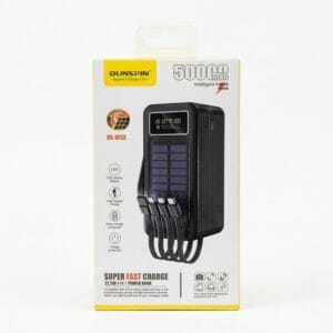 Dunspin DS-W33 Dijital Göstergeli 50000 mAh Solar Panelli 22,5W Powerbank