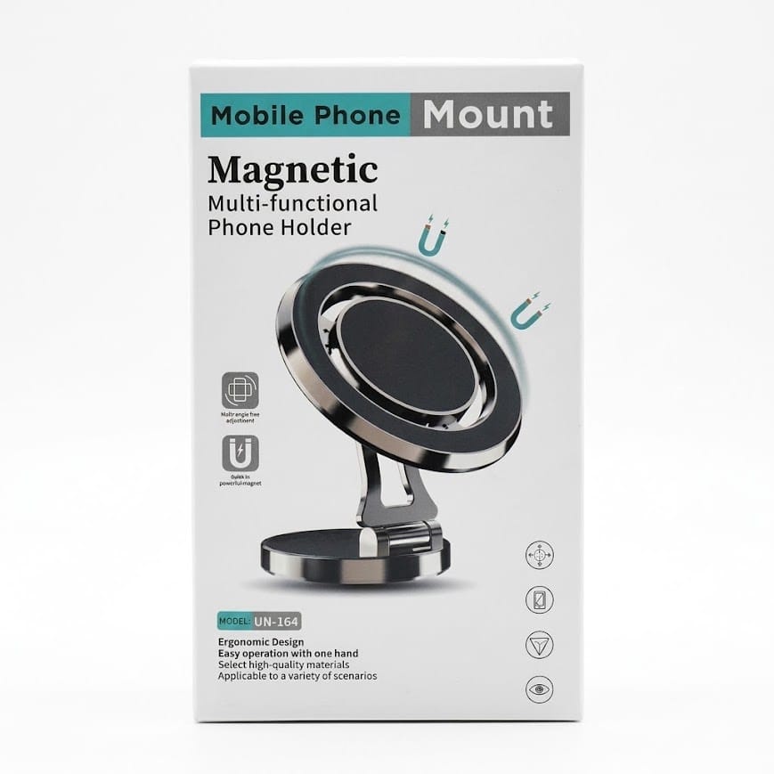 GLR UN-164 MagSafe manyetik katlanabilir metal araç ve masaüstü telefon tutucu stand
