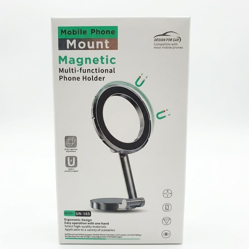 GLR UN-165 MagSafe manyetik katlanabilir metal araç ve masaüstü telefon tutucu stand