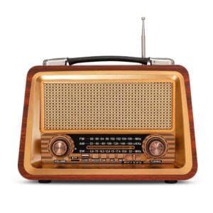 GLR NS-2066BT nostaljik ahşap görünümlü Bluetooth radyo hoparlör