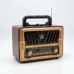 GLR NS-8077BT nostaljik ahşap görünümlü Bluetooth radyo hoparlör