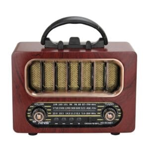 GLR NS-6636BT nostaljik ahşap görünümlü Bluetooth radyo hoparlör