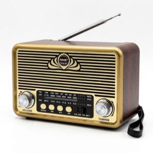 GLR NS-6675BT nostaljik ahşap görünümlü Bluetooth radyo hoparlör