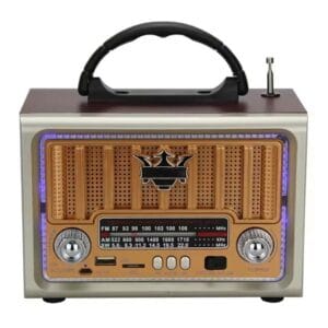 GLR NS-8891BT nostaljik ahşap görünümlü Bluetooth radyo hoparlör