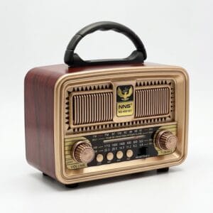 GLR NS-8091BT nostaljik ahşap görünümlü Bluetooth radyo hoparlör