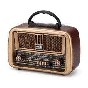 GLR NS-8068BT nostaljik ahşap görünümlü Bluetooth radyo hoparlör