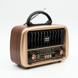 GLR NS-8067BT nostaljik ahşap görünümlü Bluetooth radyo hoparlör