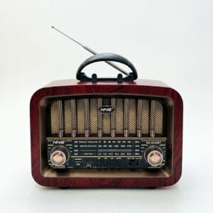 GLR NS-8098BT nostaljik ahşap görünümlü Bluetooth radyo hoparlör