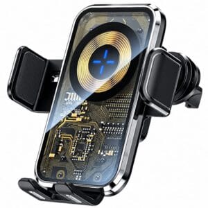 GLRTech X11 kablosuz şarj özellikli araç havalandırma telefon tutucu