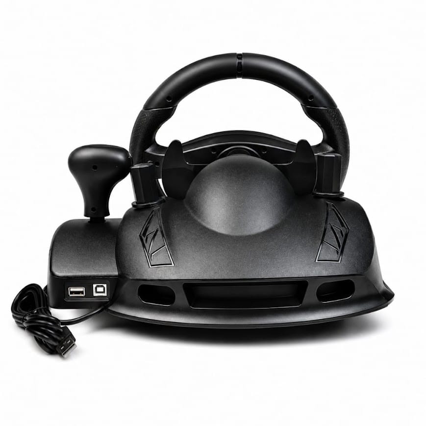 GLRTech NS-9887 vitesli pedallı 180 derece titreşimli yarış direksiyonu