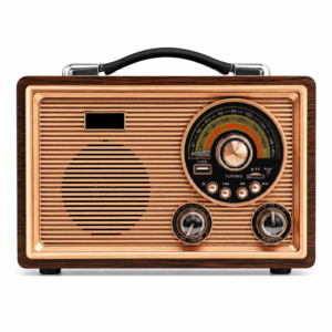 GLR R-9022BTL nostaljik ahşap görünümlü Bluetooth radyo hoparlör