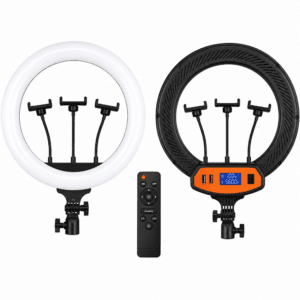 Neepho NP-18 18 inç dev Ring Light ışıklı 3 telefon tutuculu kumandalı profesyonel tripod