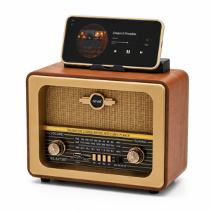 GLR NS-8073BT Nostaljik Görünümlü Bluetooth Radyo Hoparlör