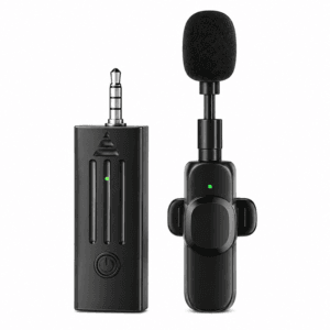 GLR_Tech K35D 3,5 Jack Alıcı Girişli Kablosuz Yaka Mikrofonu
