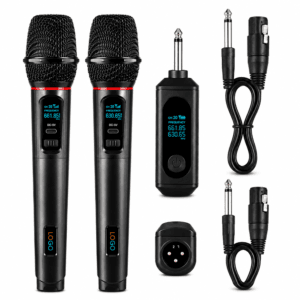 JRL WN-09 Çift El Tipi Kablosuz UHF Mikrofon Seti (Karaoke ve Sahne Mikrofonu)