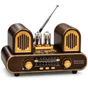 GLR RX-998BT nostaljik ahşap görünümlü Bluetooth radyo hoparlör