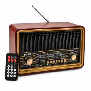GLR NS-8075BT Kumandalı Nostaljik Görünümlü Bluetooth Radyo Hoparlör