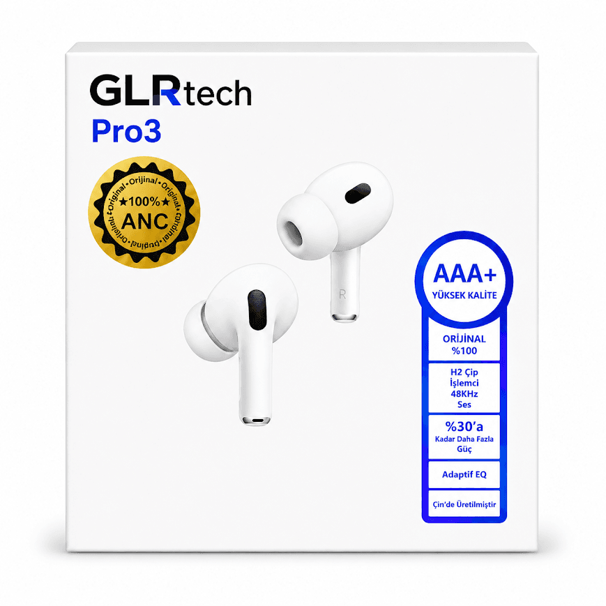 GLR Pro3 ANC aktif gürültü engellemeli Bluetooth kulak içi kulaklık ve şarj kutusu