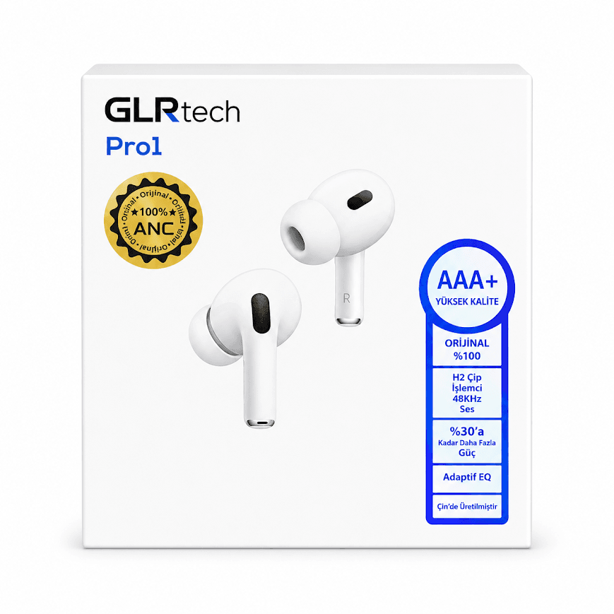 GLR Pro1 ANC aktif gürültü engellemeli Bluetooth kulak içi kulaklık ve şarj kutusu