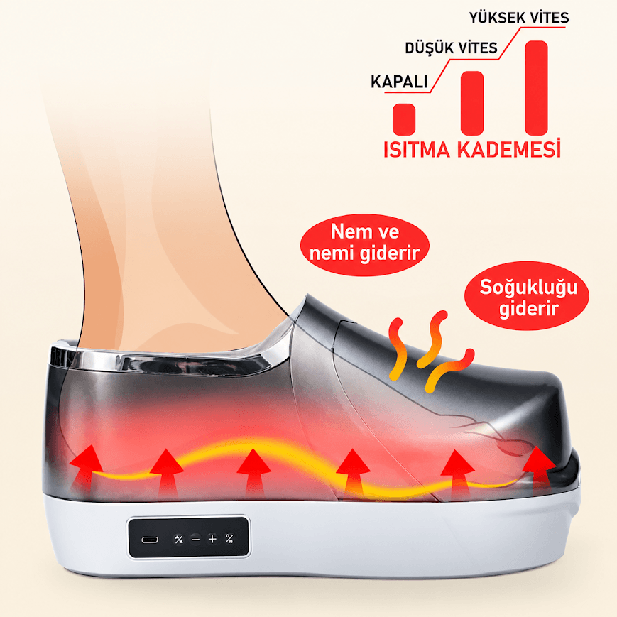 GLR HY-2201 EMS teknolojili düşük frekanslı ayak masaj ayakkabısı