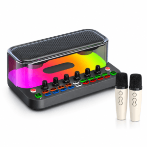 GLRTech SY-11 çift mikrofonlu Bluetooth karaoke müzik sistemi RGB mikserli