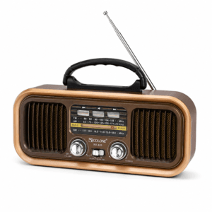 GLR RX-826BT nostaljik ahşap görünümlü Bluetooth radyo hoparlör