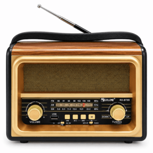 GLR RX-BT89 nostaljik ahşap görünümlü Bluetooth radyo hoparlör