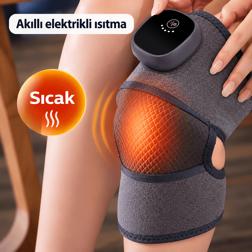 GLR YC-906A dijital göstergeli ve kablosuz şarjlı diz masaj cihazı