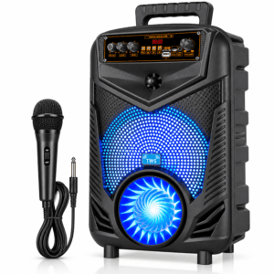 GLR NDR-P44 mikrofonlu taşınabilir Bluetooth hoparlör RGB ışıklı