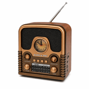 GLR NS-7211BT Analog Saatli Nostaljik Görünümlü Bluetooth Radyo Hoparlör