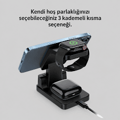 GLRTech AY-32 aşırı gerilim ve sıcaklık korumalı dikey yatay masaüstü şarj standı