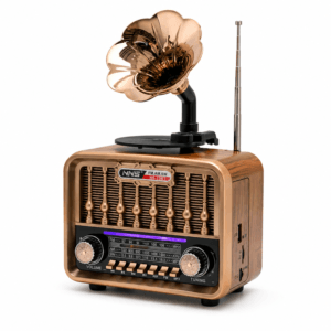 GLR NS-023BT Nostaljik Plak Çalar Görünümlü Bluetooth Radyo Hoparlör