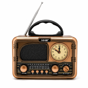GLR NS-7212BT Analog Saatli Nostaljik Görünümlü Bluetooth Radyo Hoparlör