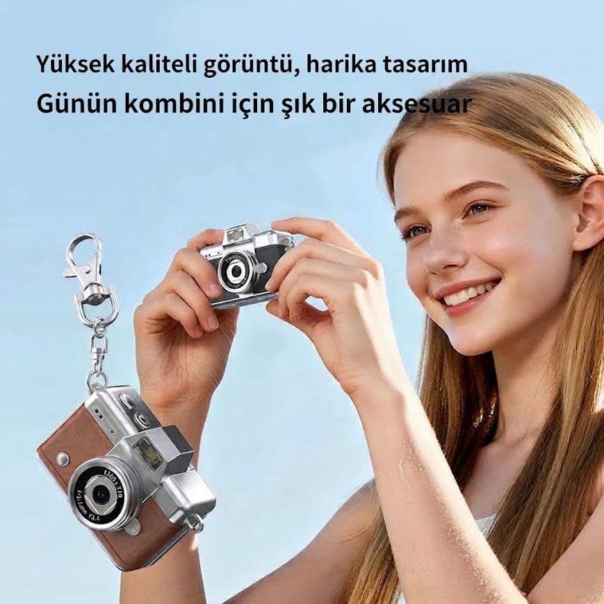 GLR LK-027 selfie ekranlı avuç içi boyutunda mini dijital retro kamera