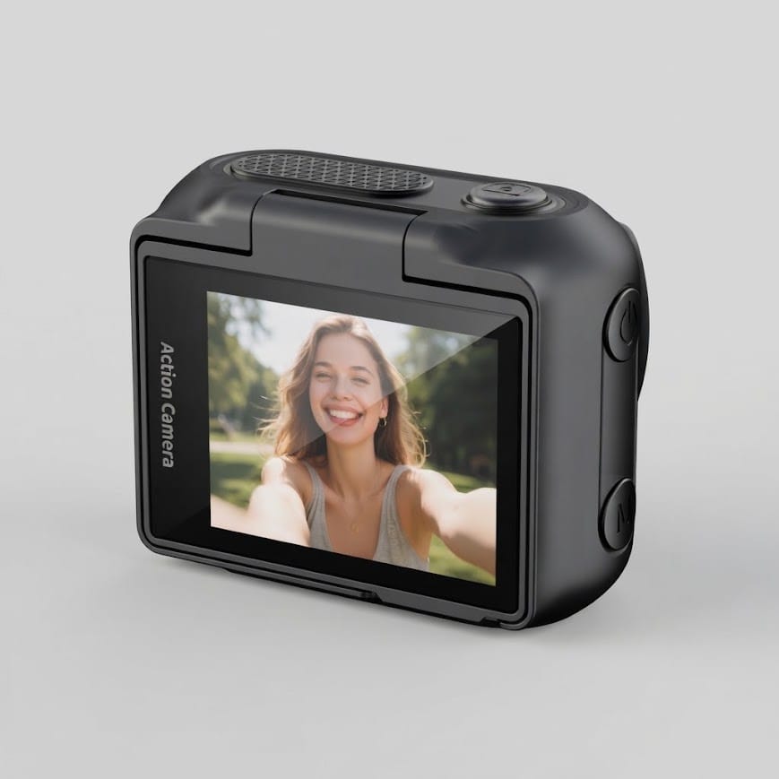 GLR LK-018 selfie ekranlı 1080P kompakt spor ve aksiyon kamerası