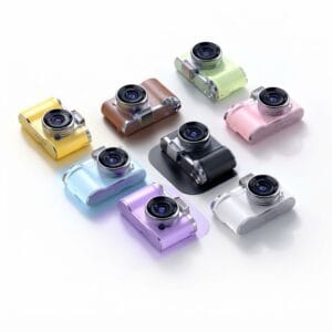 GLR LK-013 180 derece dönebilen ekranlı 1080P Full HD retro fotoğraf makinesi