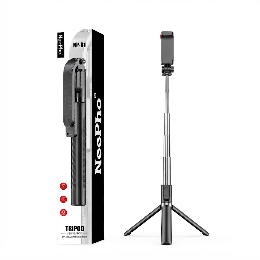 Neepho NP-01 Bluetooth kumandalı tripod selfie çubuğu
