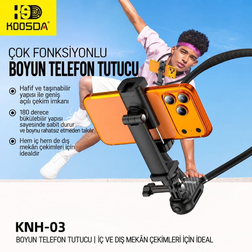 Koosda KNH-03 360 derece dönebilen başlık ve ergonomik boyun pedi