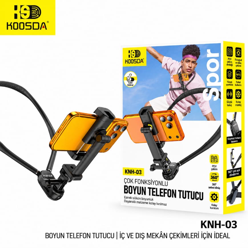Koosda KNH-03 360 derece dönebilen başlık ve ergonomik boyun pedi
