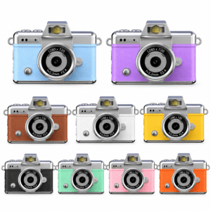 GLR LK-027 180 derece dönebilen ekranlı mini retro fotoğraf makinesi