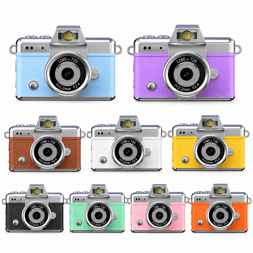 GLR LK-027 180 derece dönebilen ekranlı mini retro fotoğraf makinesi